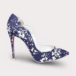 Christian Louboutin Denim Hot Chick Heel